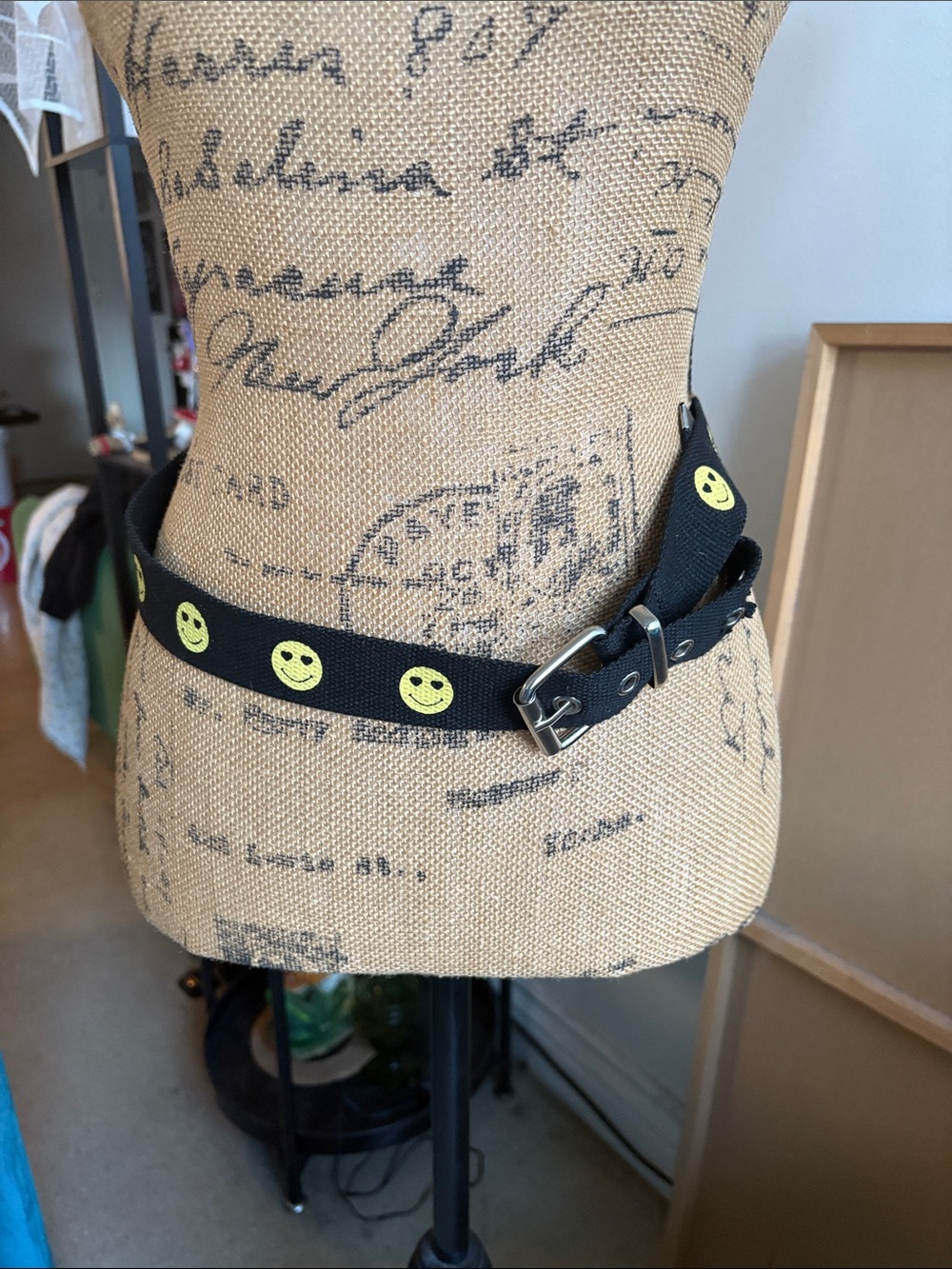 Black Smiley Face Belt
